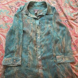 Only wore once, sheer button up